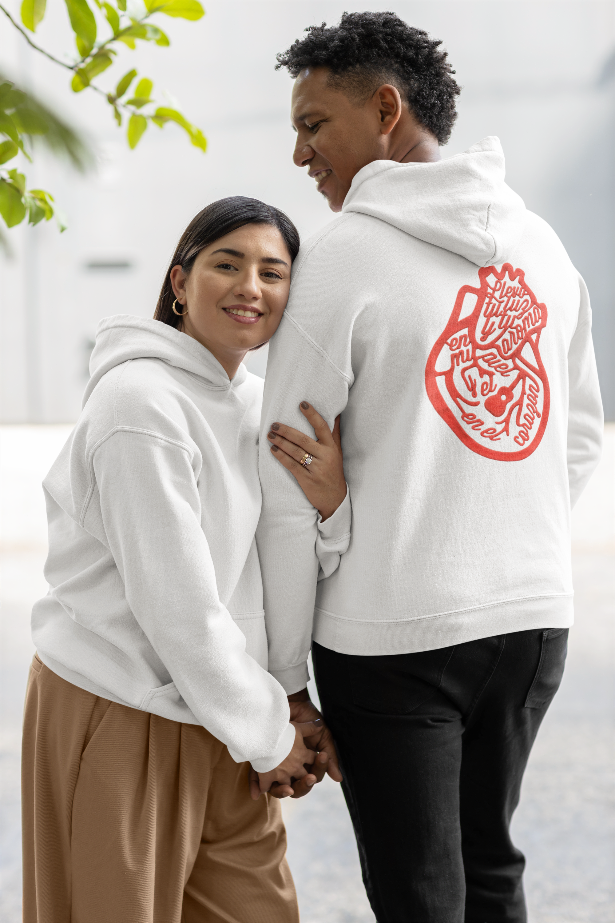 White Hoodie - Palpito Tricolor