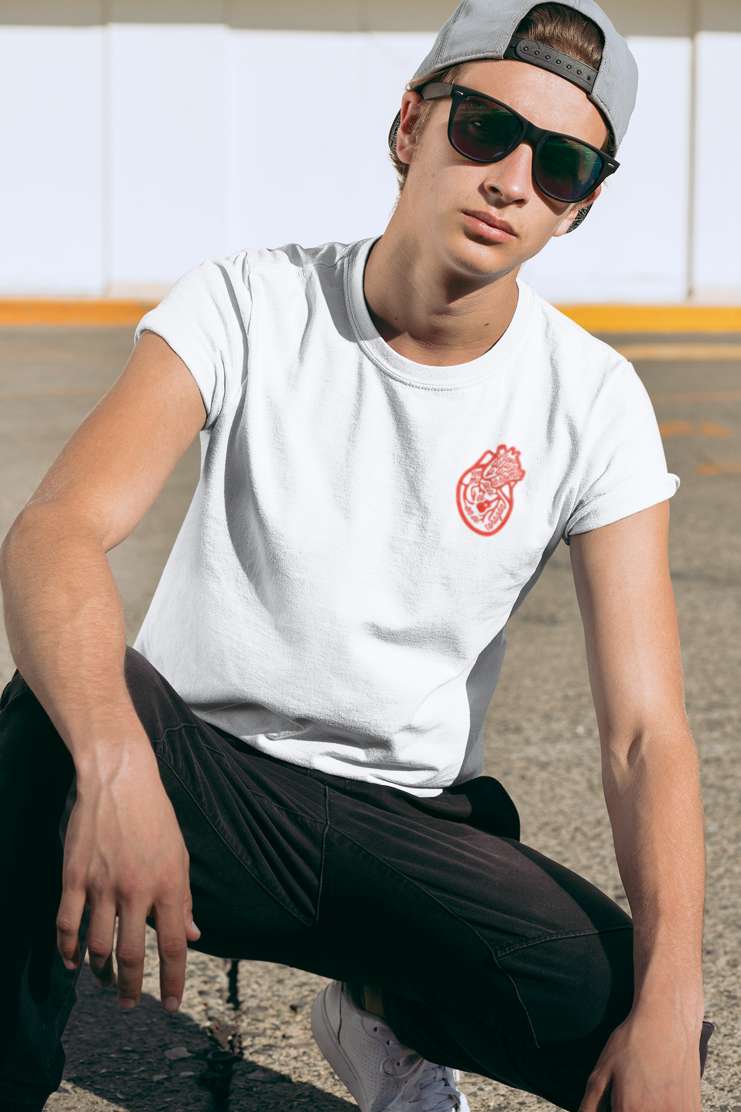 White Tshirt- Palpito Tricolor