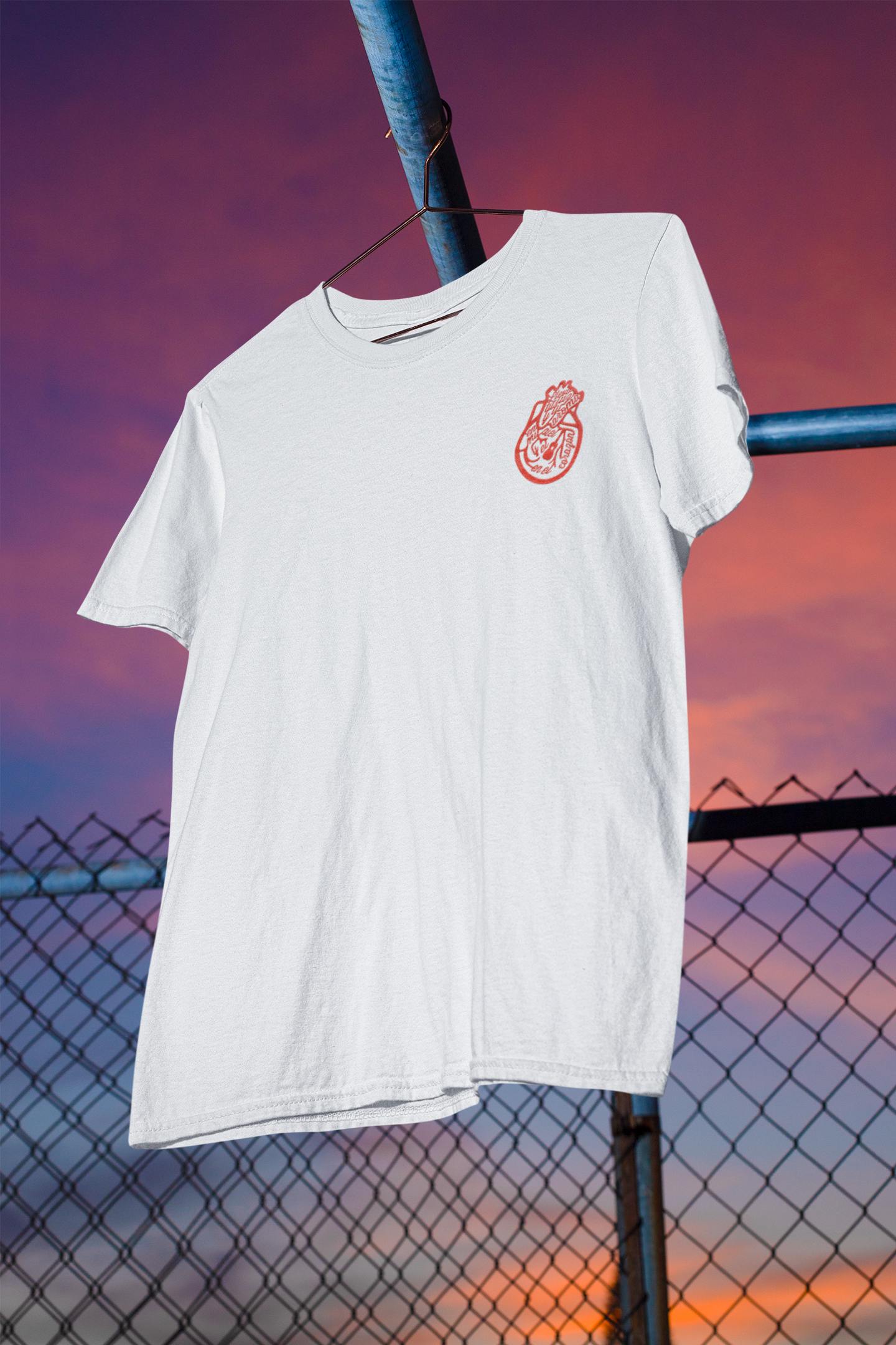 White Tshirt- Palpito Tricolor