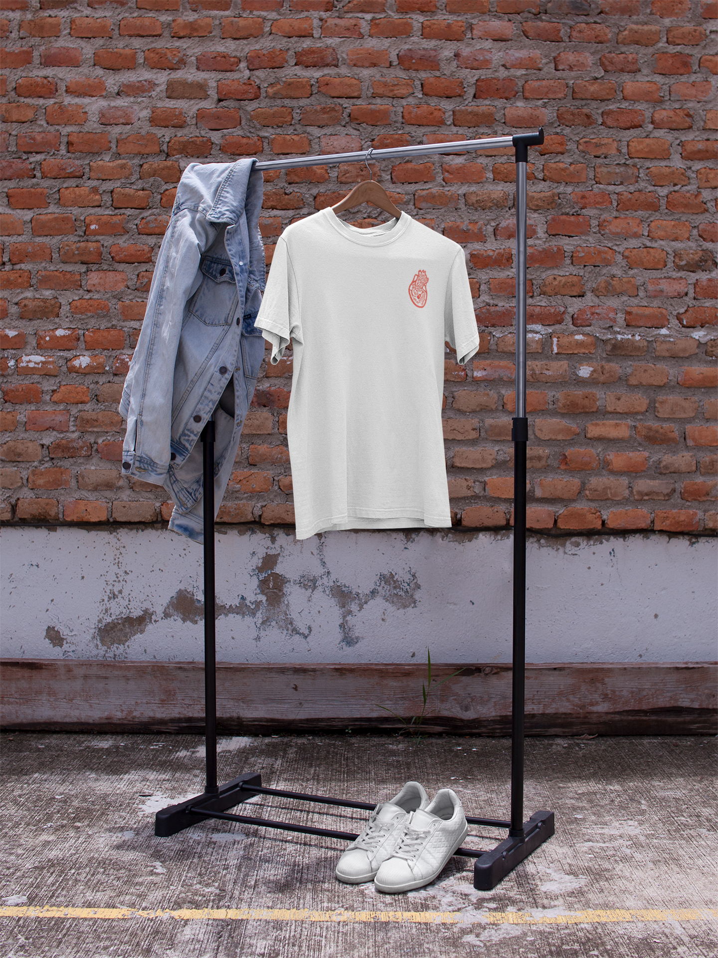 White Tshirt- Palpito Tricolor